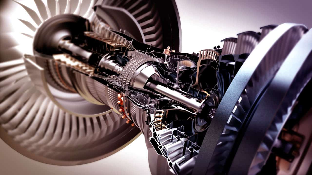 3D-модель турбины реактивного двигателя